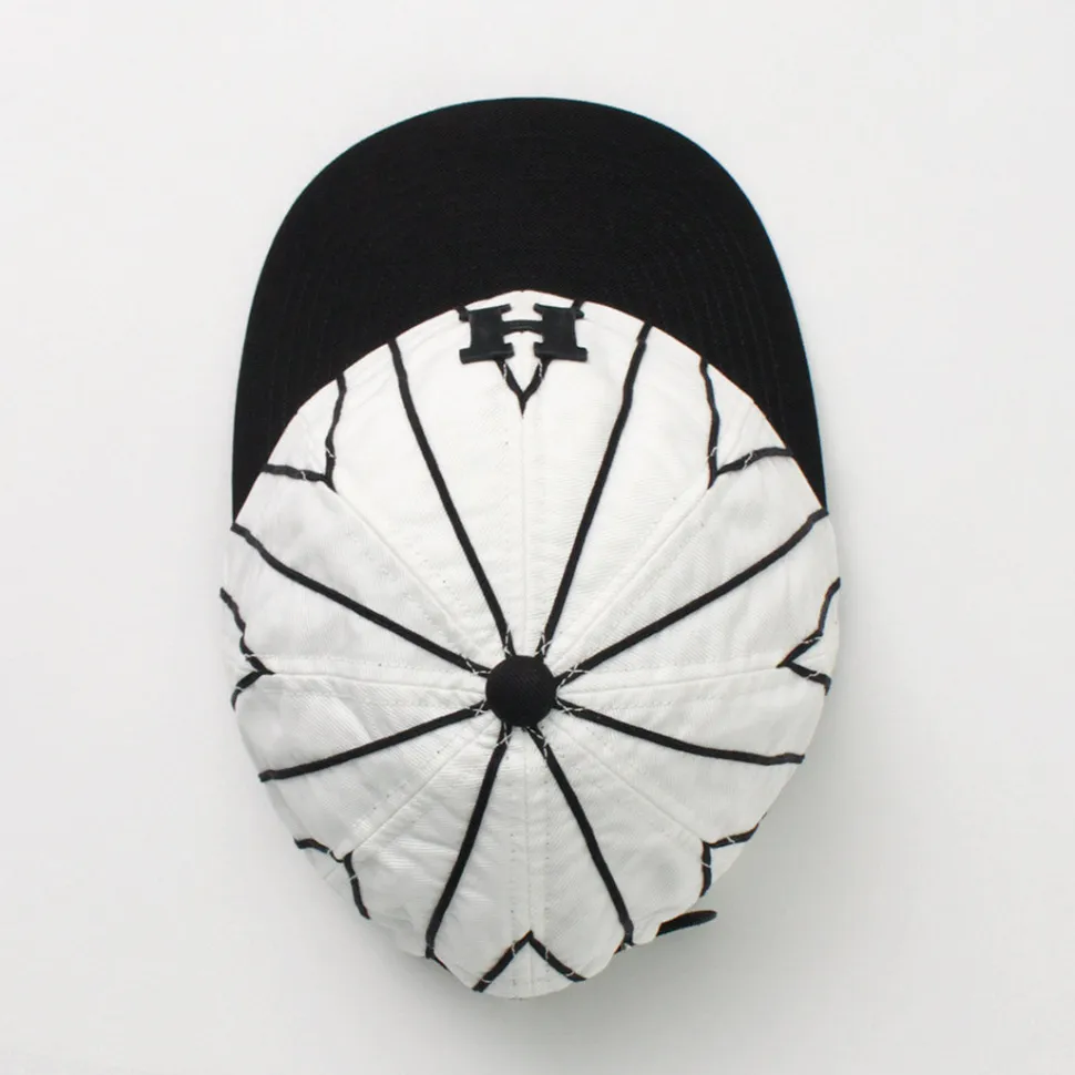 HICOSAKA / Striped 8 Panel Logo Cap