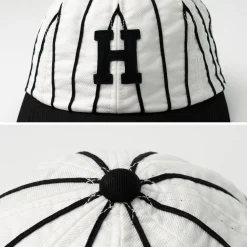 HICOSAKA / Striped 8 Panel Logo Cap