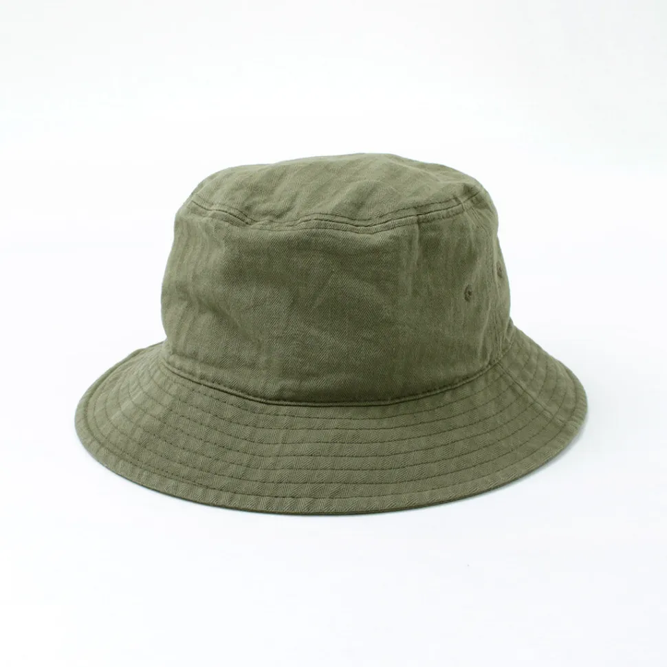 HIGHER / Bespoke Vintage Herringbone Bucket Hat