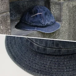 HIGHER / Selvage Denim Panel 6 Hat - Used finish