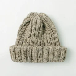 HIGHLAND 2000 / BW nep wool 2ÁE bobby cap (double turn-up)