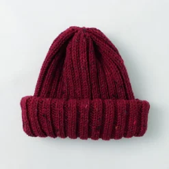 HIGHLAND 2000 / BW nep wool 2ÁE bobby cap (double turn-up)