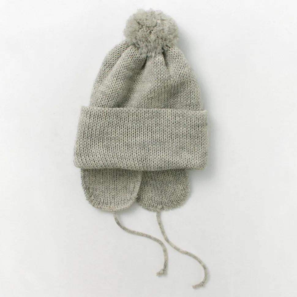 HIGHLAND 2000 / 3G Solid Bobcap Double Ear Cover and Pom Pom and Chin Rope (20cm)
