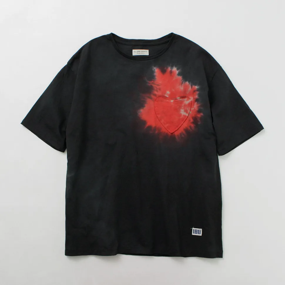 ILL ONE EIGHTY / Tie Dye Heart Pocket Short Sleeve T-Shirt