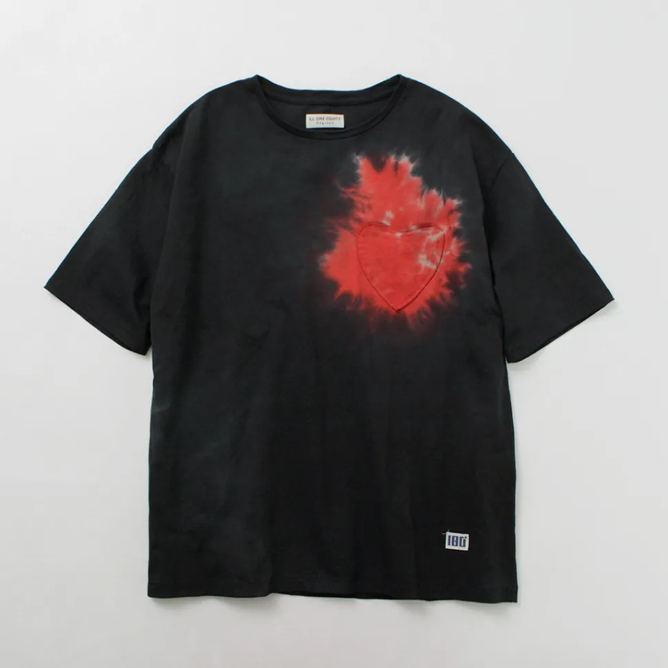ILL ONE EIGHTY / Tie Dye Heart Pocket Short Sleeve T-Shirt