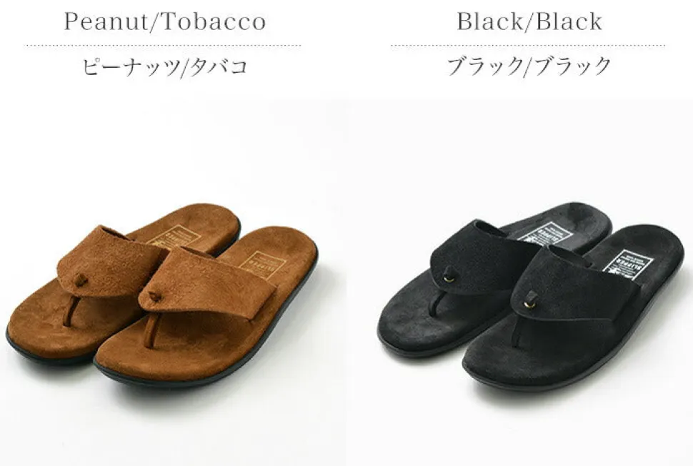 ISLAND SLIPPER / Wide strap thong leather sandal