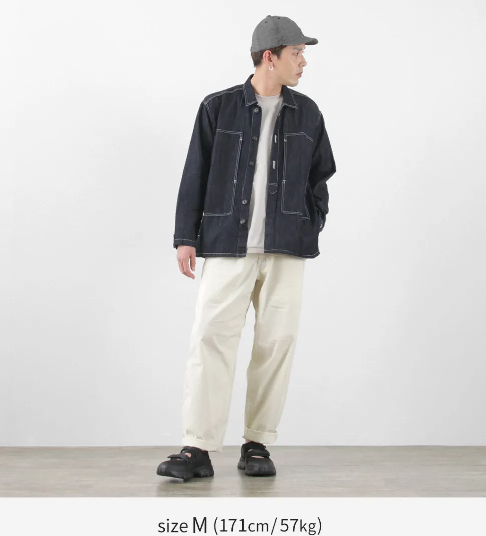 JAPAN BLUE JEANS / Cotton Linen Denim Faux Army Pullover Jacket