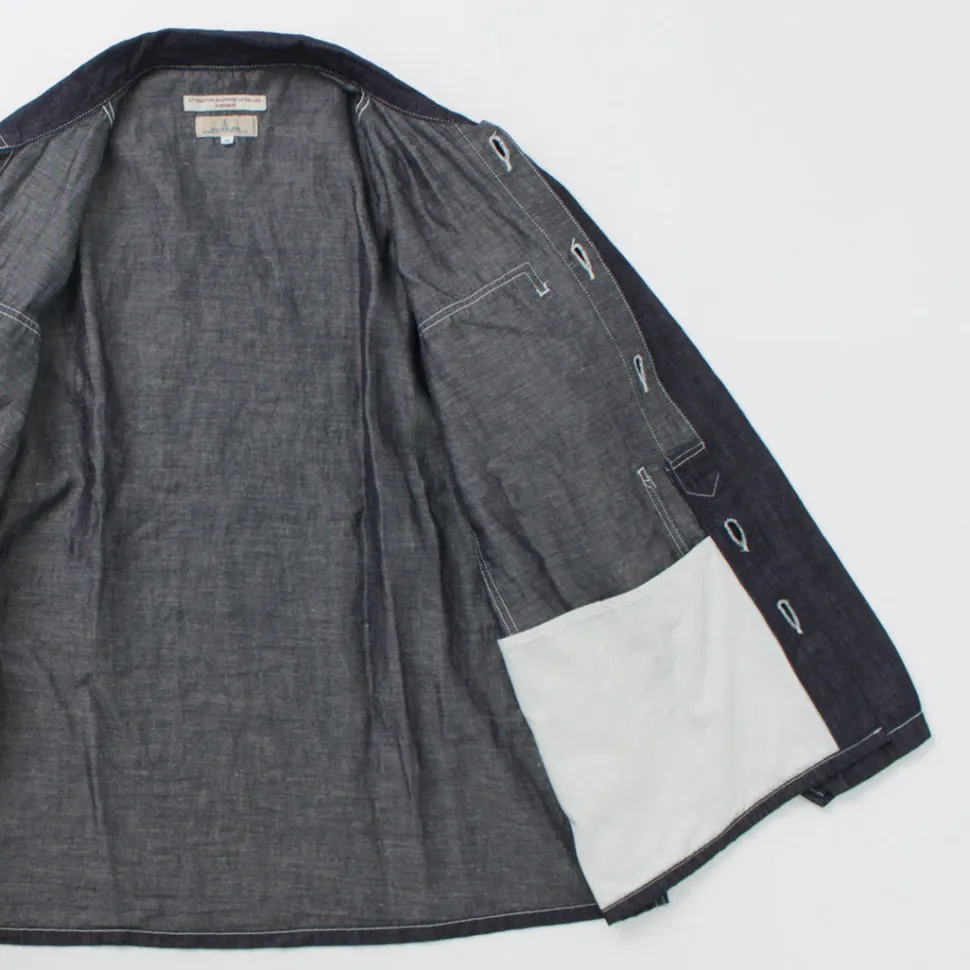 JAPAN BLUE JEANS / Cotton Linen Denim Faux Army Pullover Jacket
