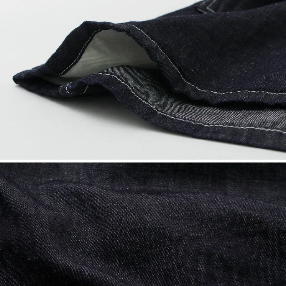 JAPAN BLUE JEANS / Cotton Linen Denim Faux Army Pullover Jacket