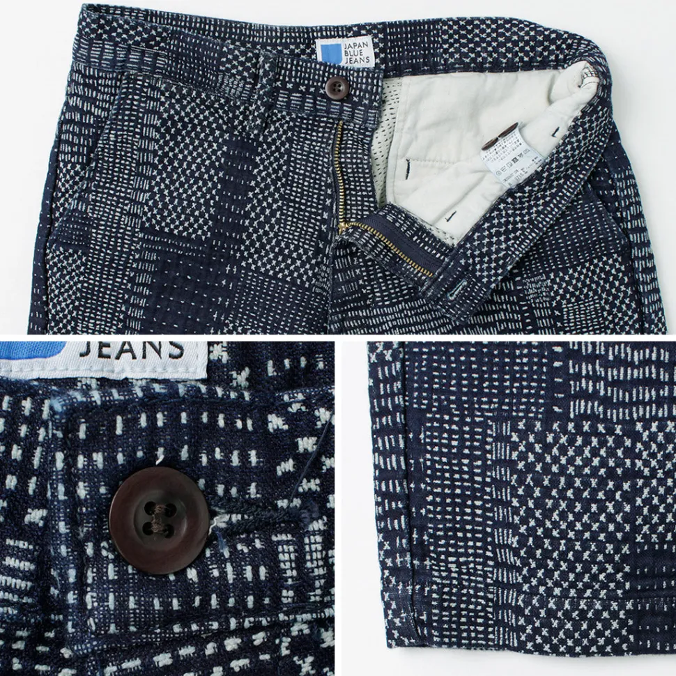 JAPAN BLUE JEANS / Indigo quilted coat Style Sweatshirt Shorts