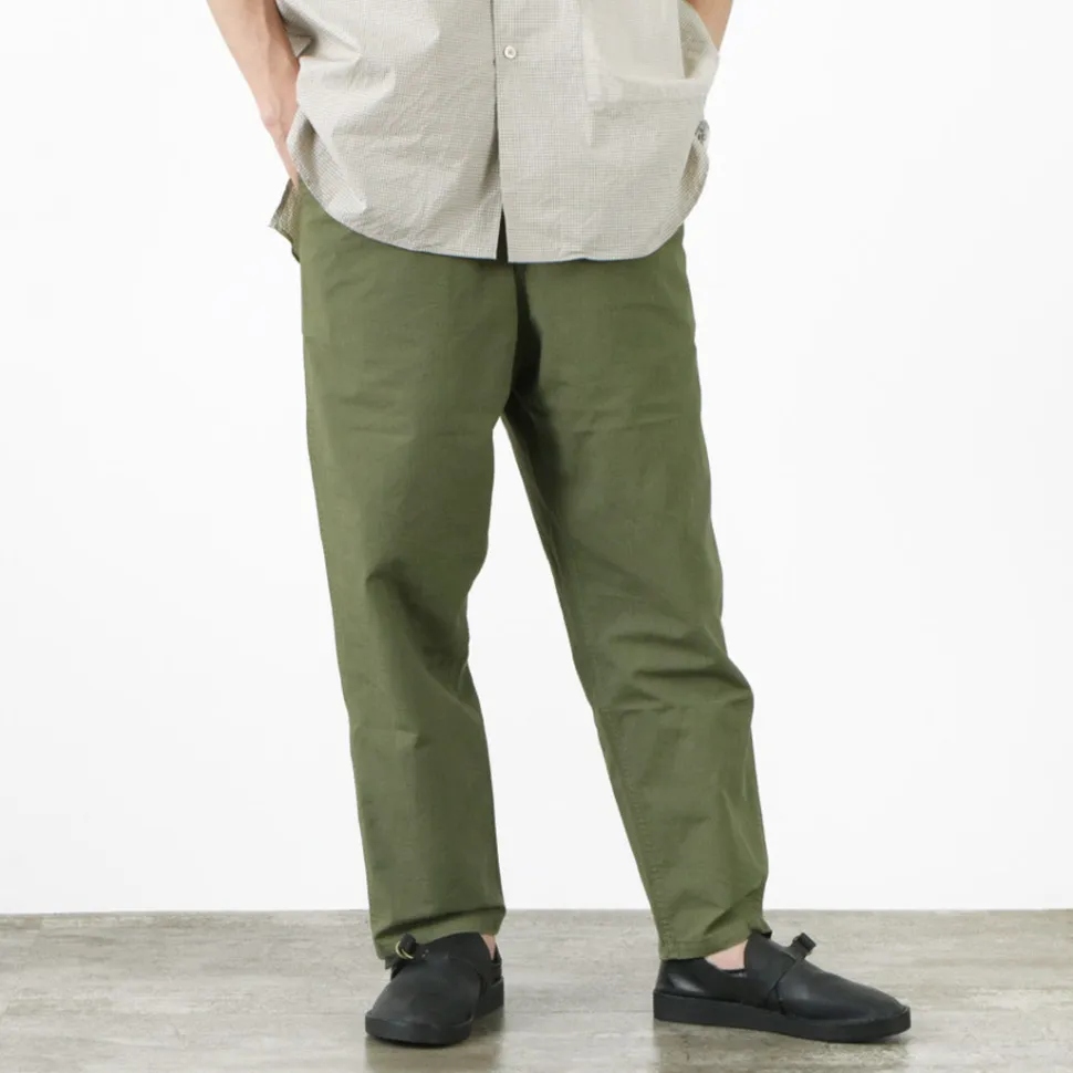 JAPAN BLUE JEANS / Ripstop garment dye relaxed trousers