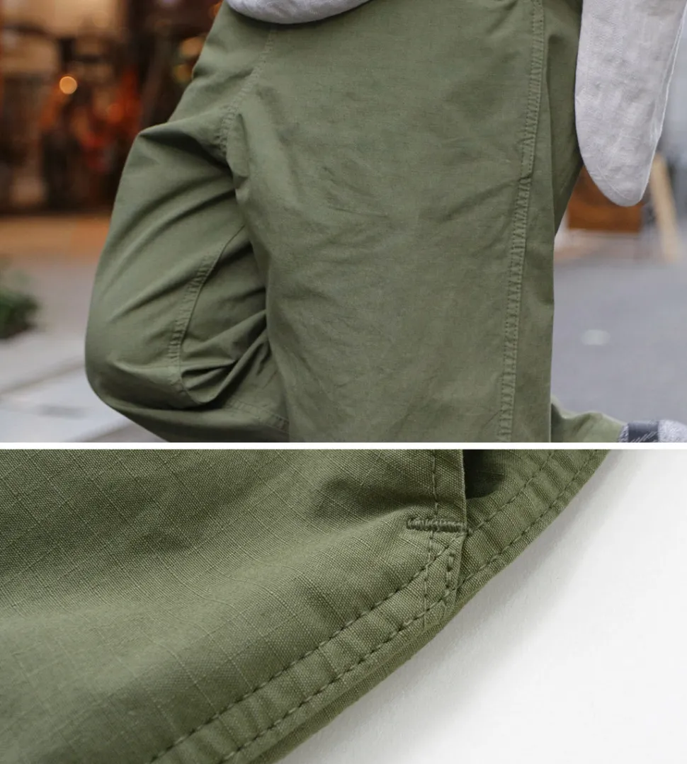 JAPAN BLUE JEANS / Ripstop garment dye relaxed trousers