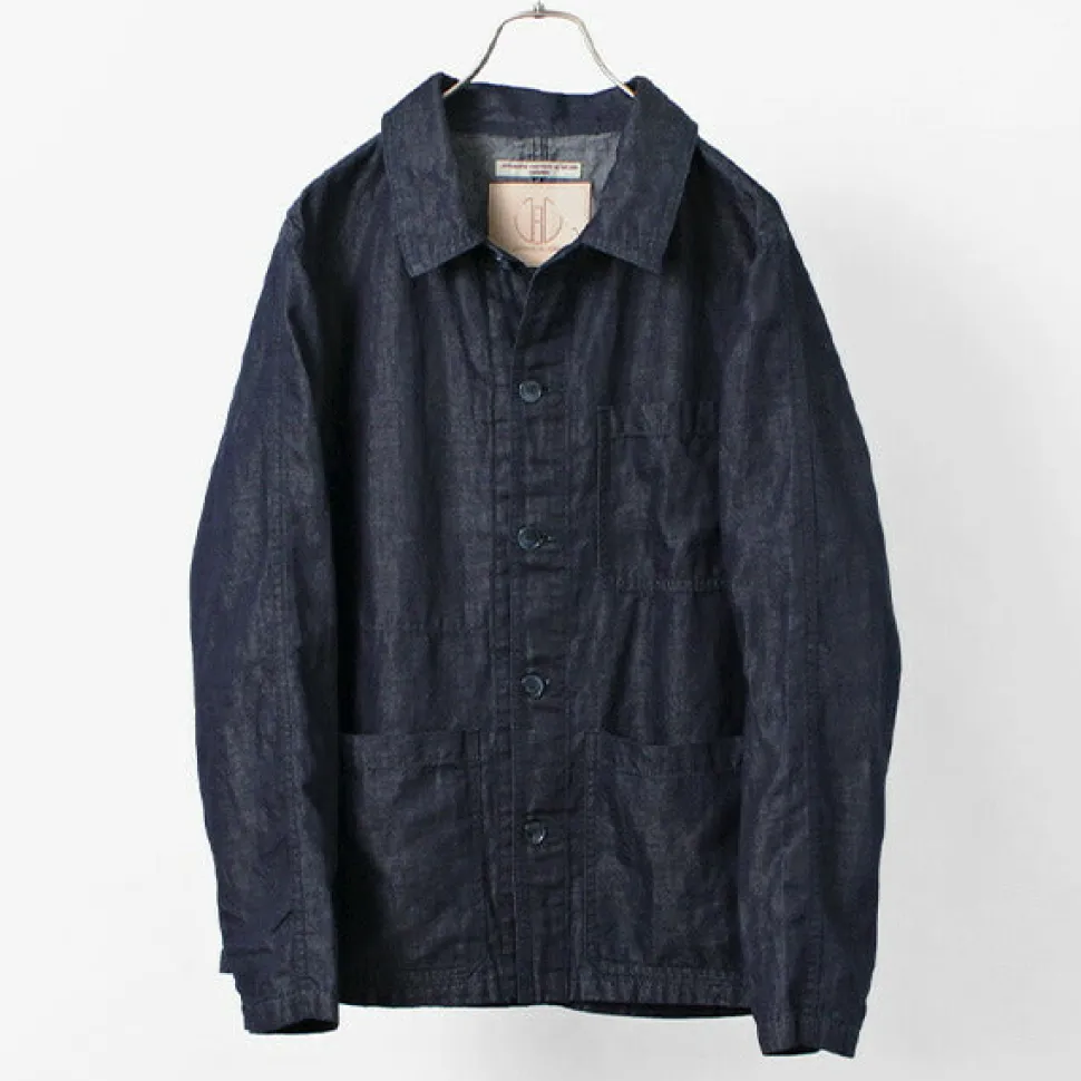 JAPAN BLUE JEANS / RJB7070 Summer French Coverall Jacket Cotton Linen Denim