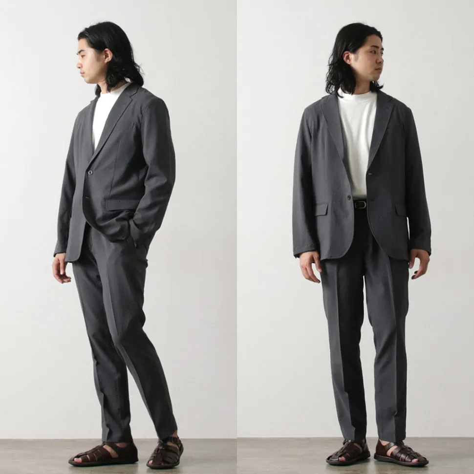 JAPAN BLUE JEANS / seersucker summer officer trousers