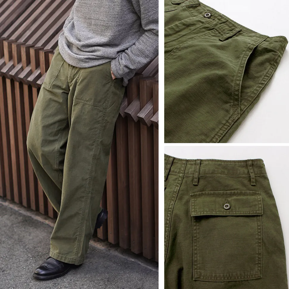 JAPAN BLUE JEANS / Wide Baker Pants Sulphur-dyed Back Satin