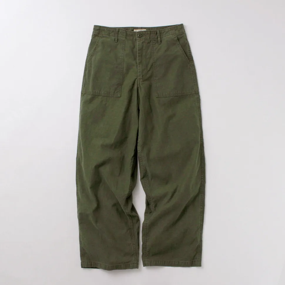 JAPAN BLUE JEANS / Wide Baker Pants Sulphur-dyed Back Satin