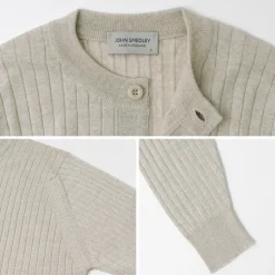 JOHN SMEDLEY / A4713 30G Henry Neck Ribbed Sweater