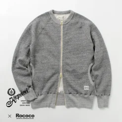 KEPANI / Crew Neck Full Zip Sweat Jacket