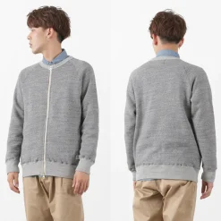 KEPANI / Crew Neck Full Zip Sweat Jacket