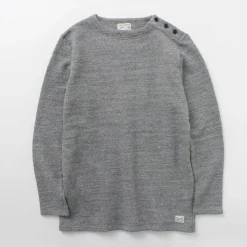 KEPANI / Raffy brushed lining Boat Neck Sweatshirt Basque Shirt