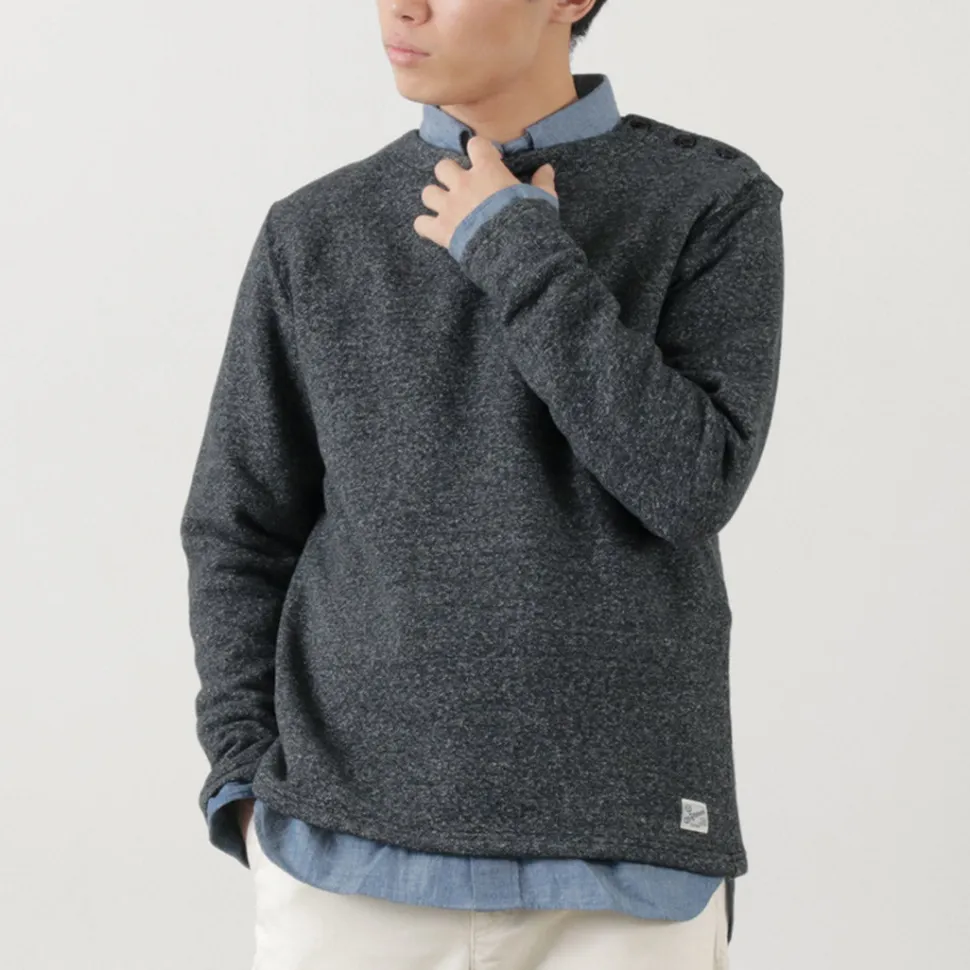 KEPANI / Raffy brushed lining Boat Neck Sweatshirt Basque Shirt