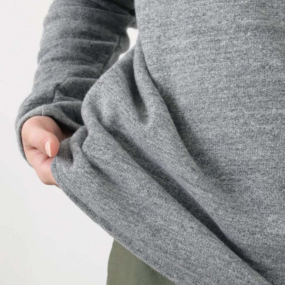 KEPANI / Raffy brushed lining Boat Neck Sweatshirt Basque Shirt