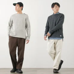 KEPANI / Raffy brushed lining Boat Neck Sweatshirt Basque Shirt