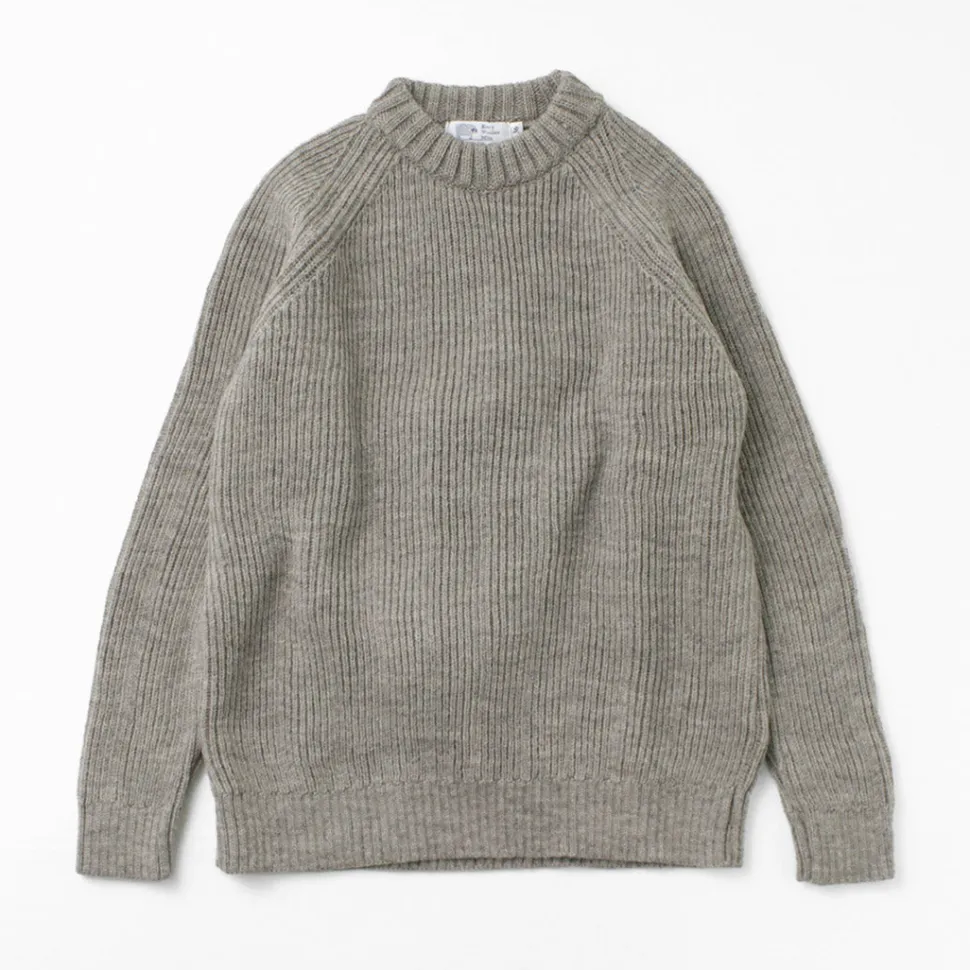 KERRY WOOLLEN MILLS / 7G 1PLY fisherman rib crew neck knit