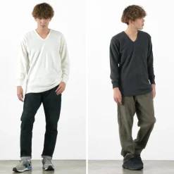 LOCALINA MERIYASU / U-Neck Cashmere Blend Long Sleeve Inner