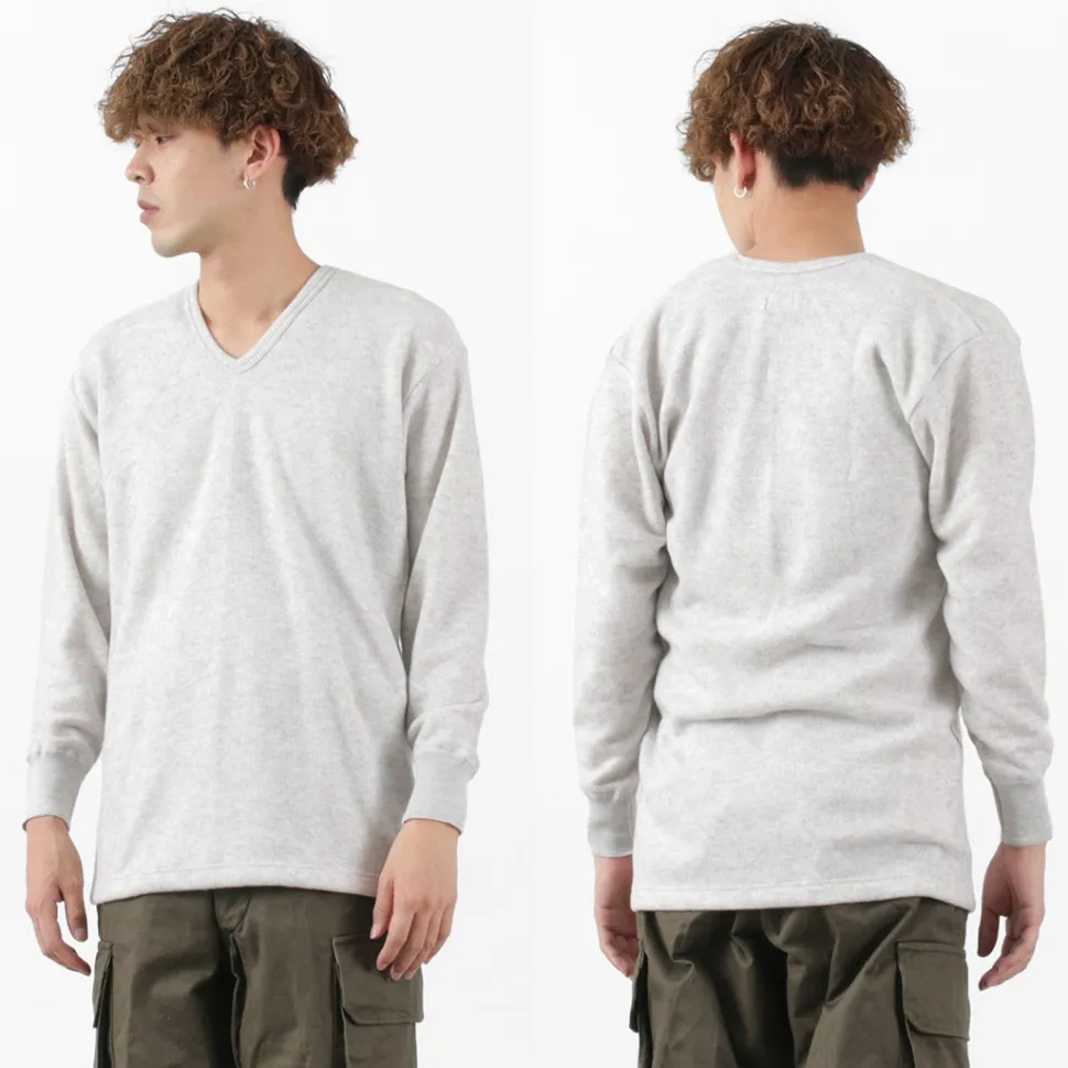 LOCALINA MERIYASU / U-Neck Cashmere Blend Long Sleeve Inner