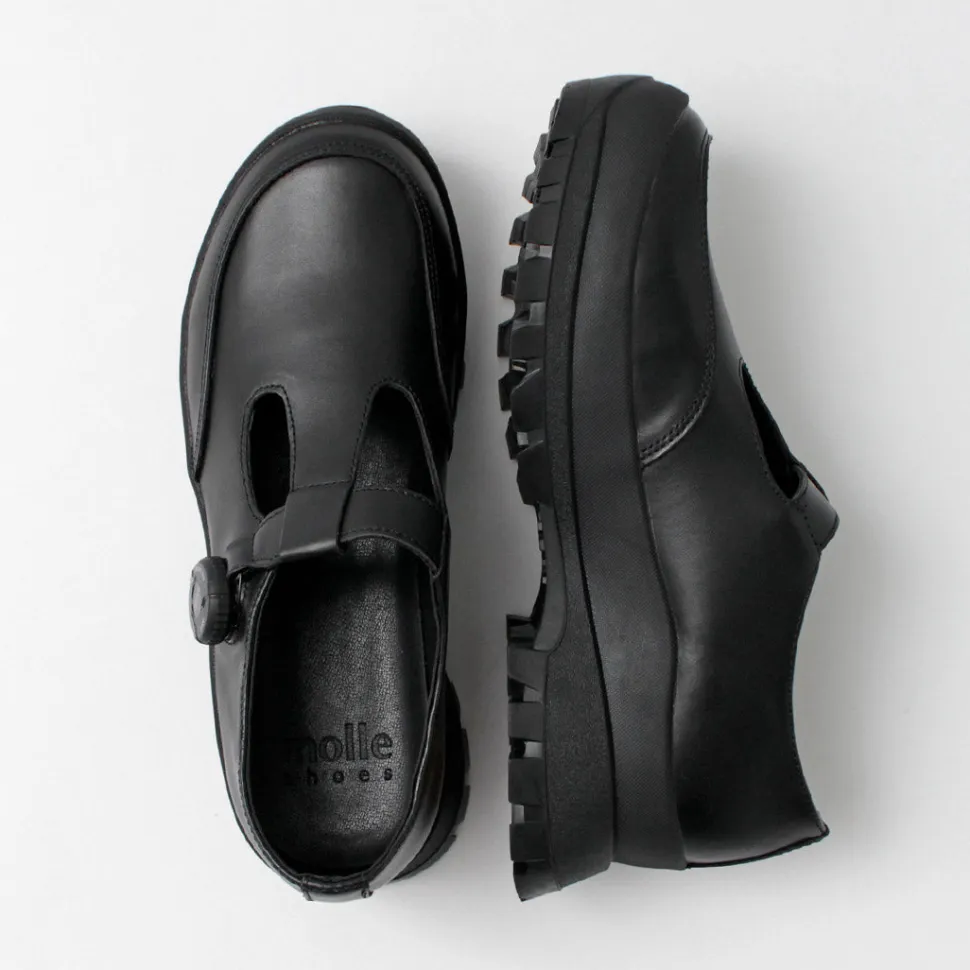 MOLLE SHOES / Free Rock T-Strap Leather Shoes