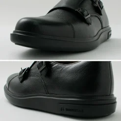 MOONSTAR / Breathable Waterproof Double Monk Strap Leather Shoes