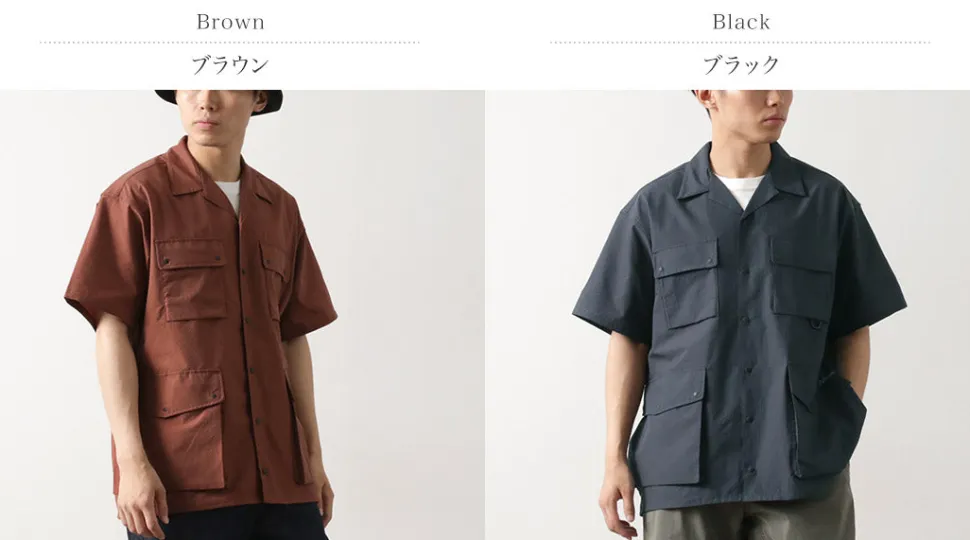 NANGA / Dot Air Utility pocket Short Sleeve Shirt
