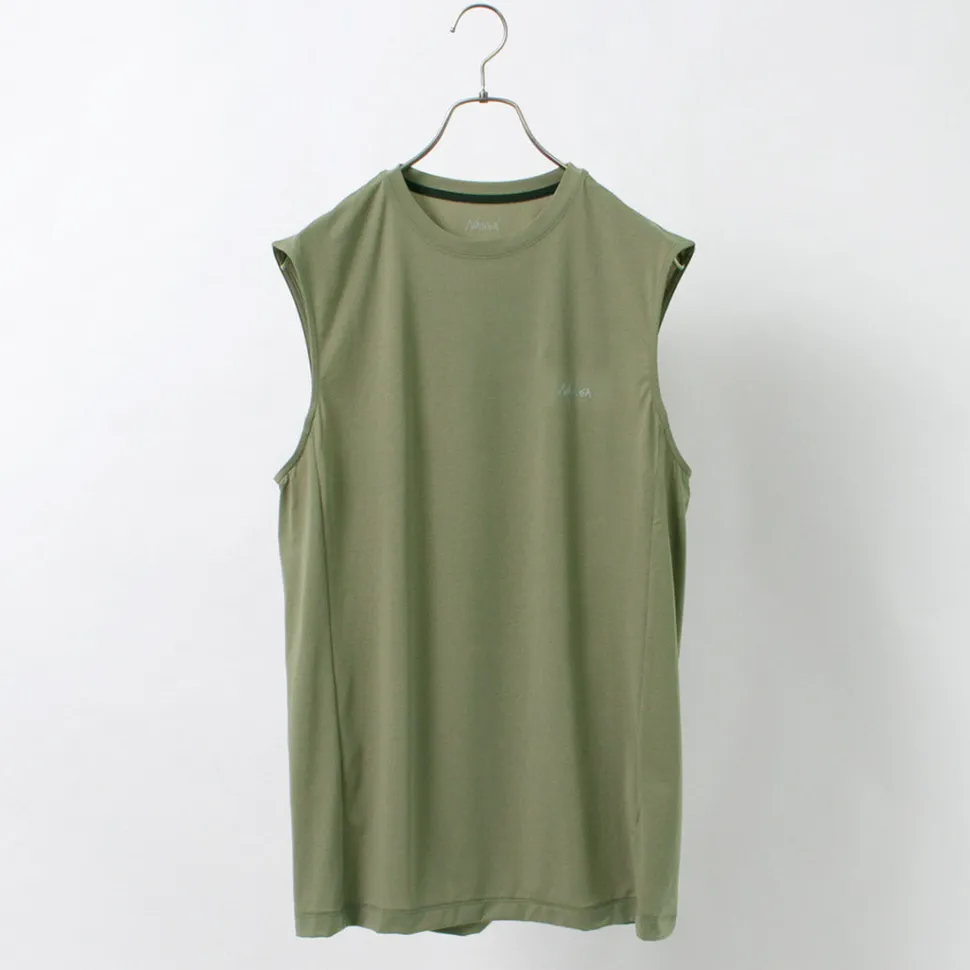 NANGA / Dry base layer no sleeve tee