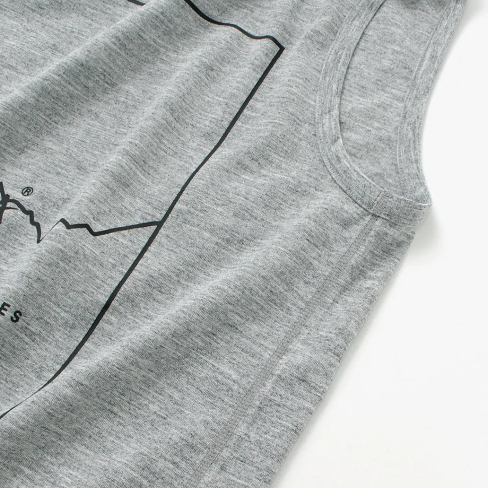 NANGA / Dry mix frame logo tank top T-shirt