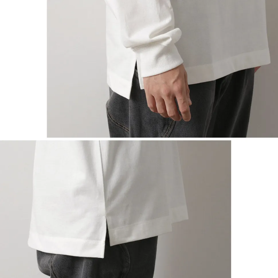 NANGA / Eco Hybrid Box Logo Embroidery Long Sleeve T-Shirt