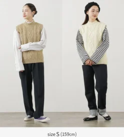 OLD DERBY KNITWEAR / Cable Turtle Slipover