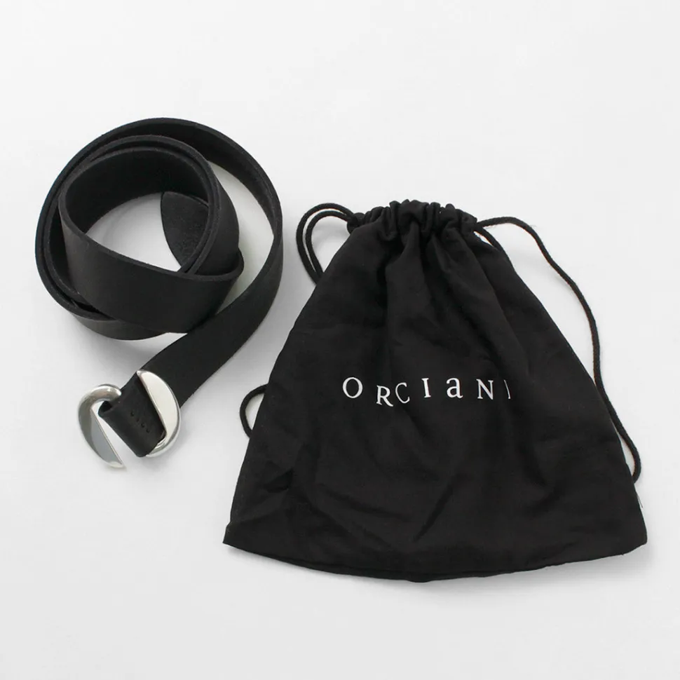 ORCIANI / Hunting Double Suede and Leather Belt S-Buckle