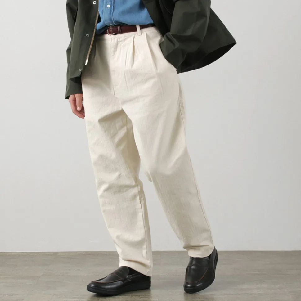 PARAGES / Double Pleated Pants Cotton