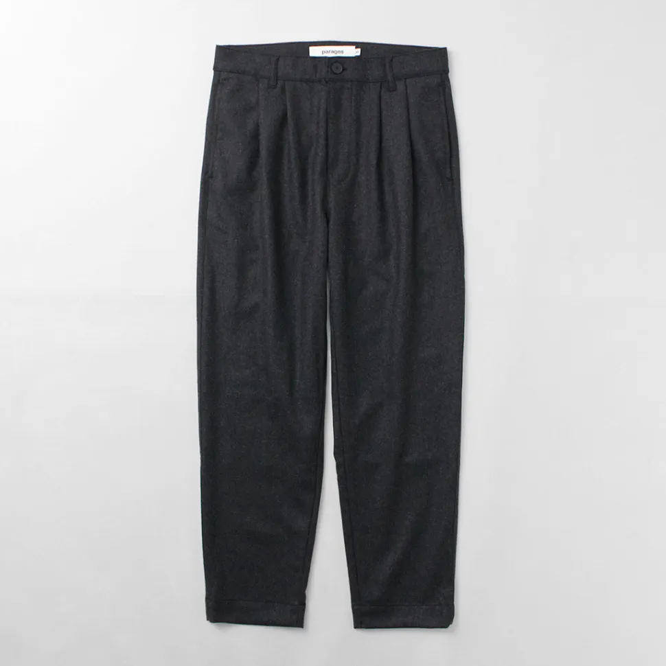 PARAGES / Double Pleats Wool Pants