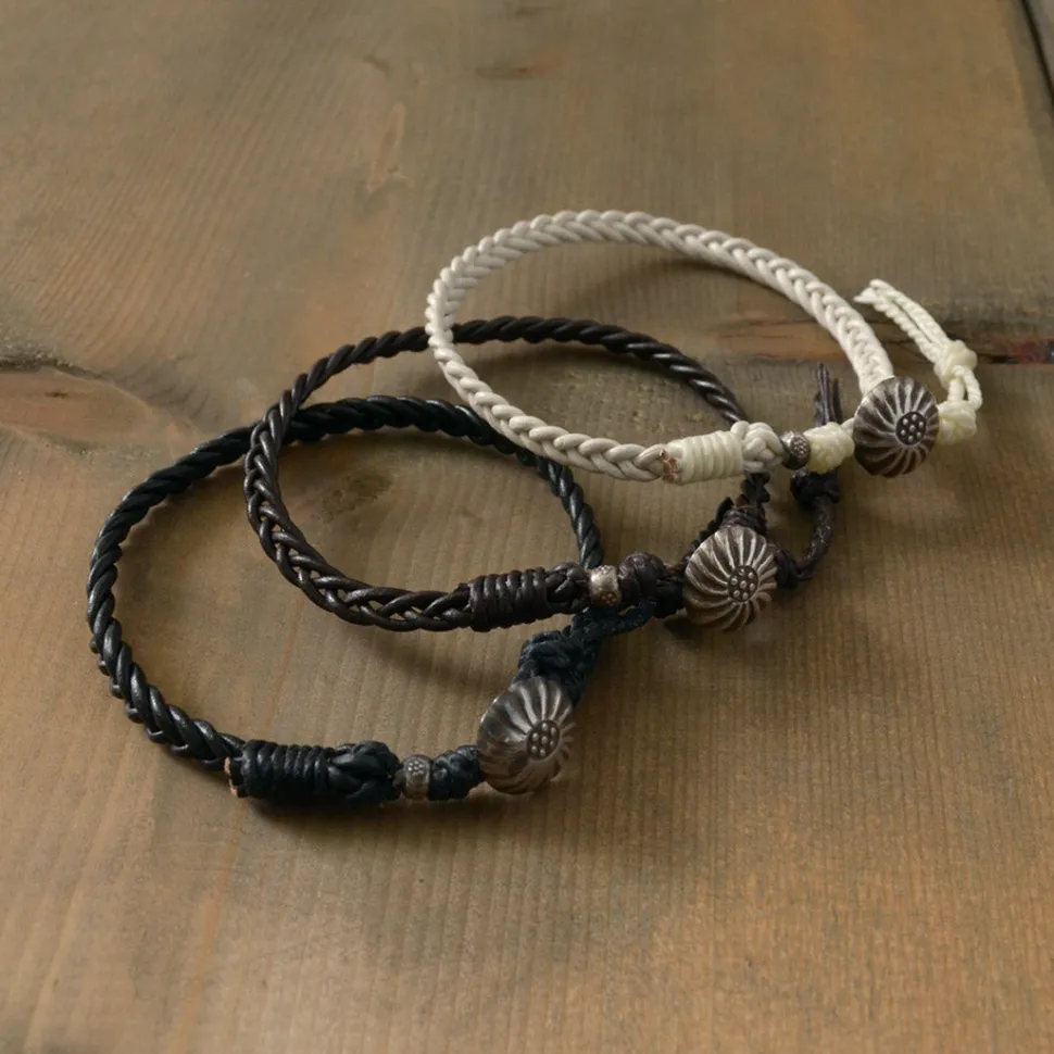 PHADUA / Braided 1.5mm Leather Anklet