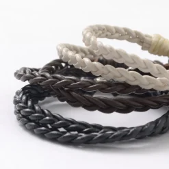PHADUA / Braided 1.5mm Leather 2 Wrap Bracelet