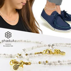 PHADUA / Howlite White Beads (2mm) Necklace/Anklet