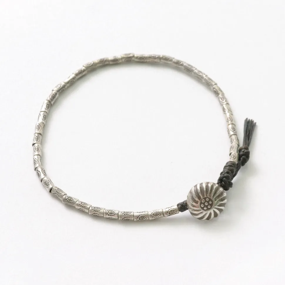 PHADUA / Karen Silver Beaded Concho Anklet