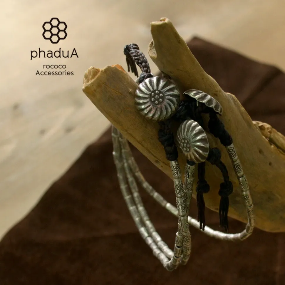PHADUA / Karen Silver Beaded Concho Anklet
