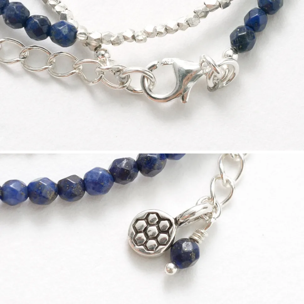 PHADUA / Lapis Lazuli W-Wrap Bracelet
