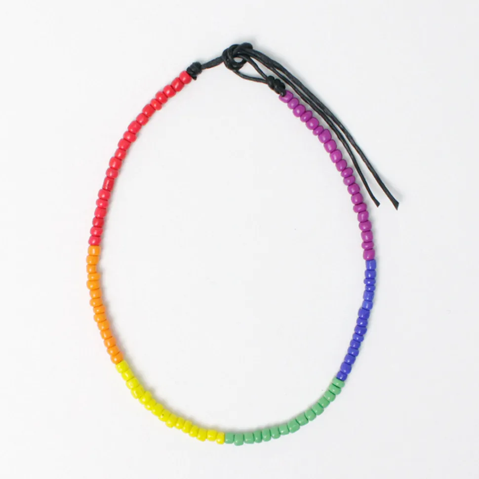PHADUA / Multicolor glass bead anklet