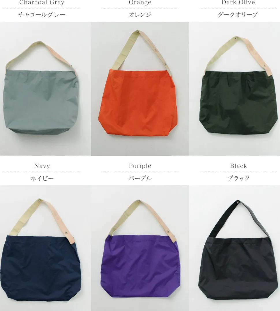 PHADUA / Ripstop Nylon Leather Sack/Shoulder Bag