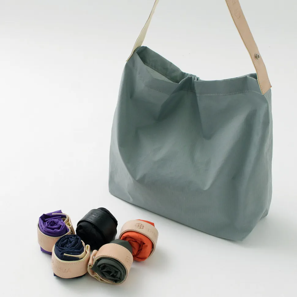 PHADUA / Ripstop Nylon Leather Sack/Shoulder Bag