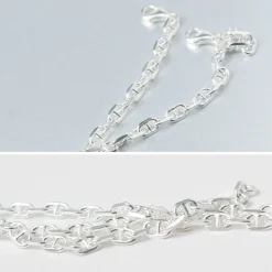 PHADUA / Semi solid anchor chain anklet 925 silver